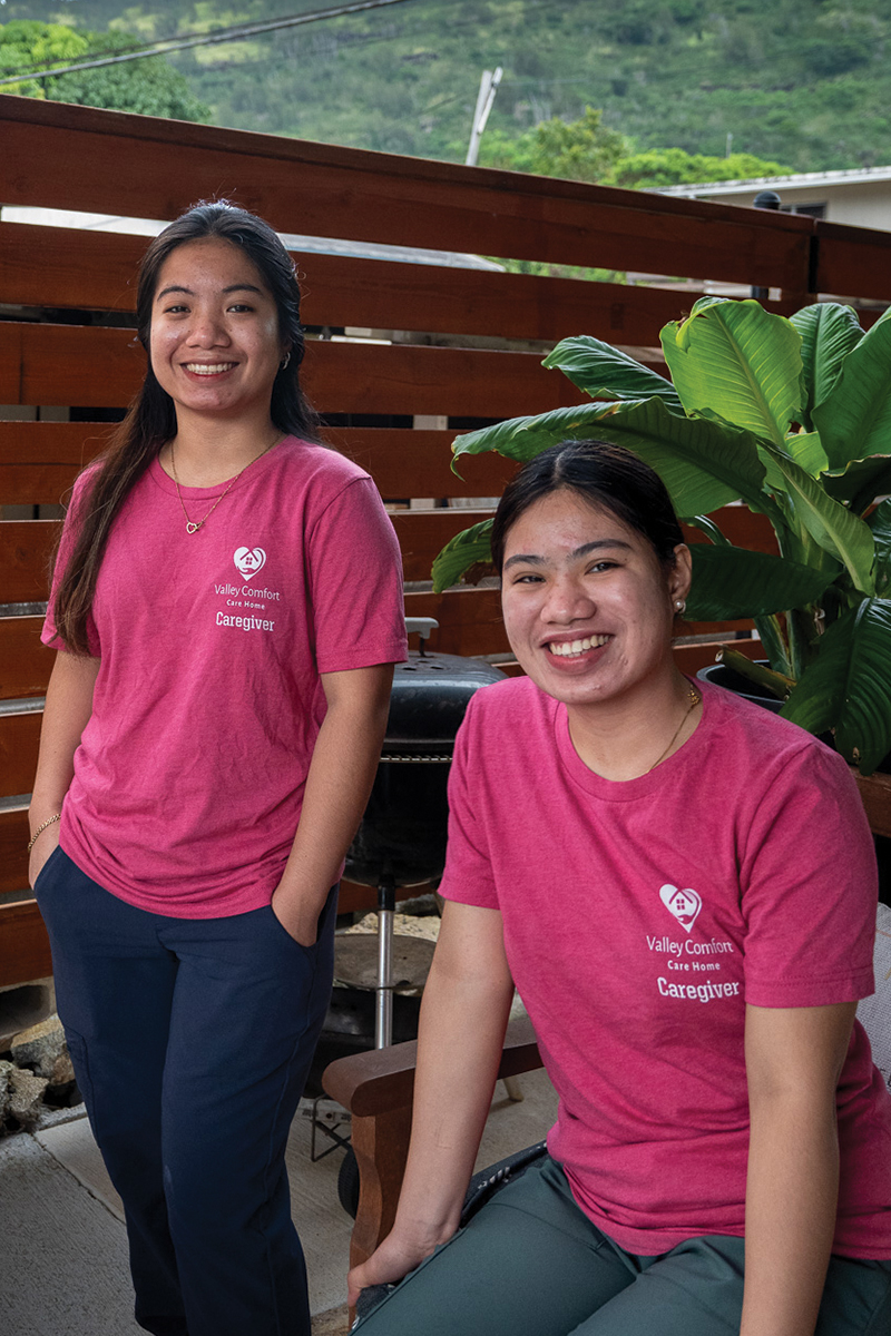 image of 2 staff members from Valley Comfort Care Home on Oahu, Hawaii